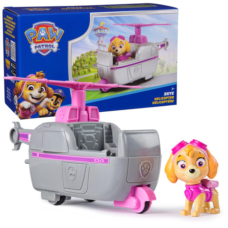 Paw Patrol, Skye's Helicopter, Toy Vehicle with Collectible Action Figure | Action Rescue Vehicle, Rolling Wheels, Skye Toy Figure, Imaginative Pretend Play, Kids Toys for Boys & Girls Ages 3 & Up