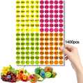 Garage Sale Price Stickers, 1400 PCS 3/4 Inch Price Stickers for Yard Sales, Flea Markets, County Fairs & Retail Use, Pricemarker Labels, 4 Colours Round Price Tags