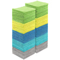 HOMEXCEL Microfiber Cleaning Cloths 100 Pack, Highly Absorbent Microfiber Towels, Lint & Scratch-Free Cleaning Rags for House, Kitchen and Car, Multi-Color Microfiber Towels for Car 11.5 x 11.5 inch