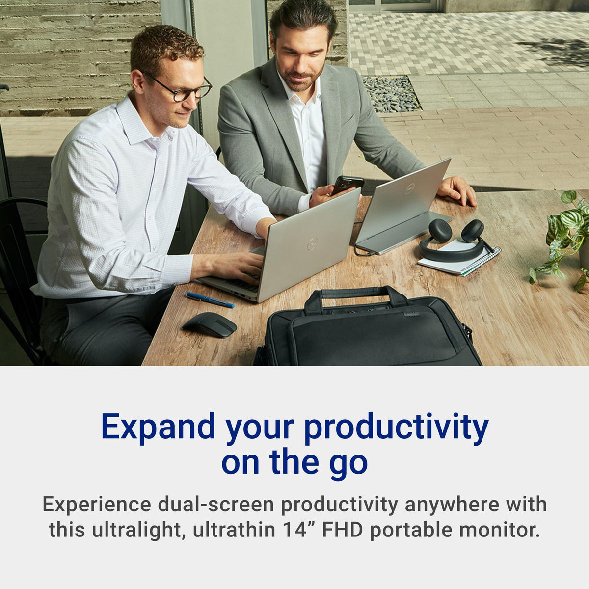 Dell 14 Portable Monitor - P1424H - 14-inch Full HD (1080p) 1920 x 1080, IPS Panel, USB-C connectivity, Comfortview, 3-Year Advanced Exchange Service - Silver