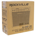 Rockville G-AMP 20W Guitar Amplifier Combo with Bluetooth, Delay, Dual Guitar Inputs, Clean/Overdrive, EQ Controls, Portable for Practice and Small Gigs
