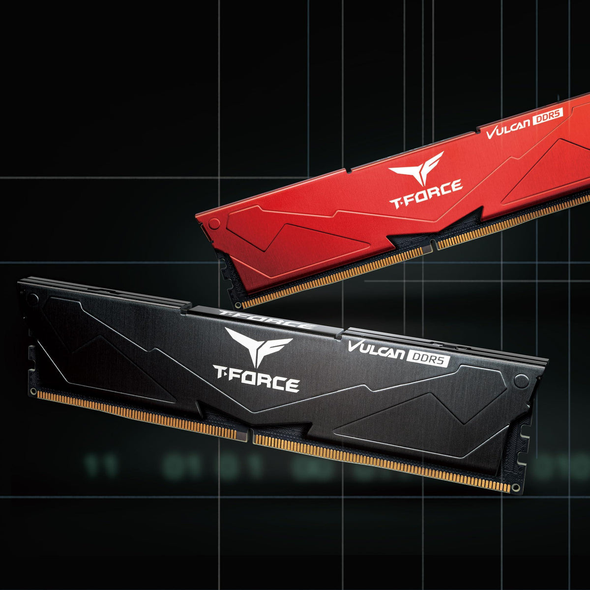 TEAMGROUP T-Force Vulcan DDR5 64GB (2x32GB) 6000MHz (PC5-48000) CL38 Intel XMP 3.0 & AMD Expo Compatible Desktop Memory Module Ram Red FLRD564G6000HC38ADC01
