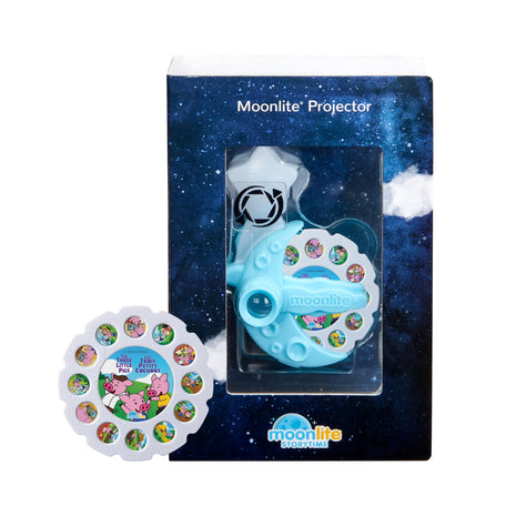 Moonlite Storytime Projector + The Three Little Pigs Single Story | Learning Gift for Children Ages 1 Year and Up, Ideal for Bedtime, Storytime and Family Travel, Storybook Art Projection