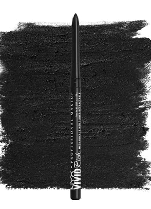 NYX PROFESSIONAL MAKEUP Mechanical Eye Pencil,Vivid Rich Mechanical, Creamy Retractable Eyeliner - Always Onyx, Black Eyeliner
