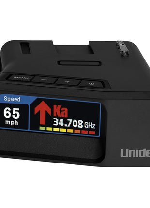 Uniden R7 Extreme Long-Range Laser-Radar Detector, Built-in GPS w/ Real-Time Alerts, Dual-Antennas Front & Rear w/Directional Arrows, Voice Alerts, Red Light Camera and Speed Camera Alerts