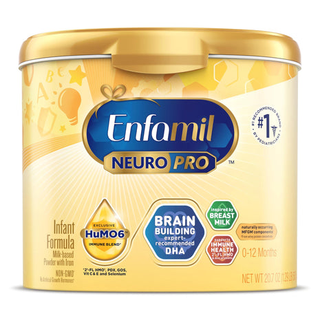 Enfamil, NeuroPro Baby Formula, Brain Building Duo DHA and Mfgm, Exclusive Immune Supporting HuMO6 Blend, Powder Infant Formula, Baby Milk, 20.7 Ounce