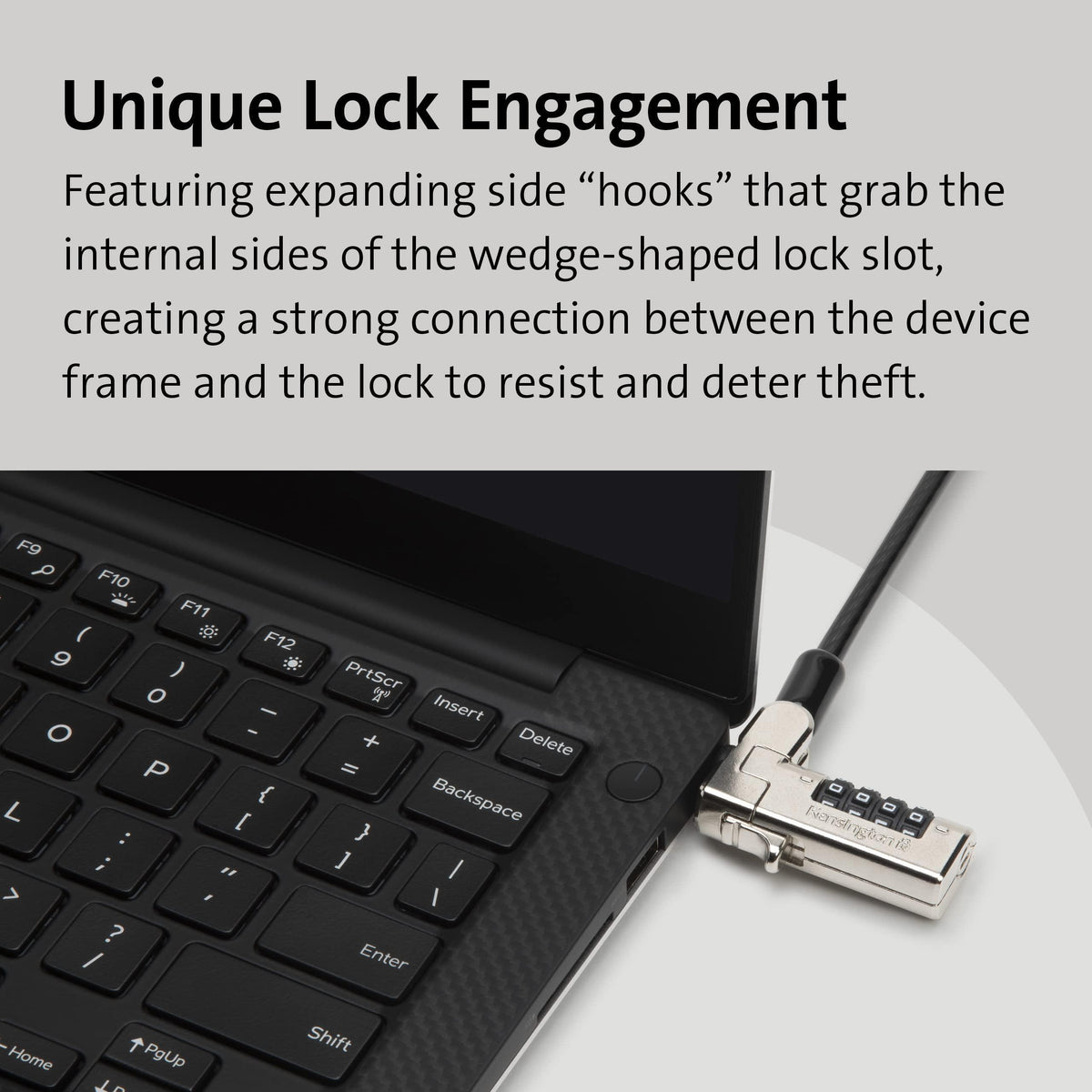 Kensington N17 Dell Laptop Computer Lock, Combination Security Locking Cable (K68008WW) Black