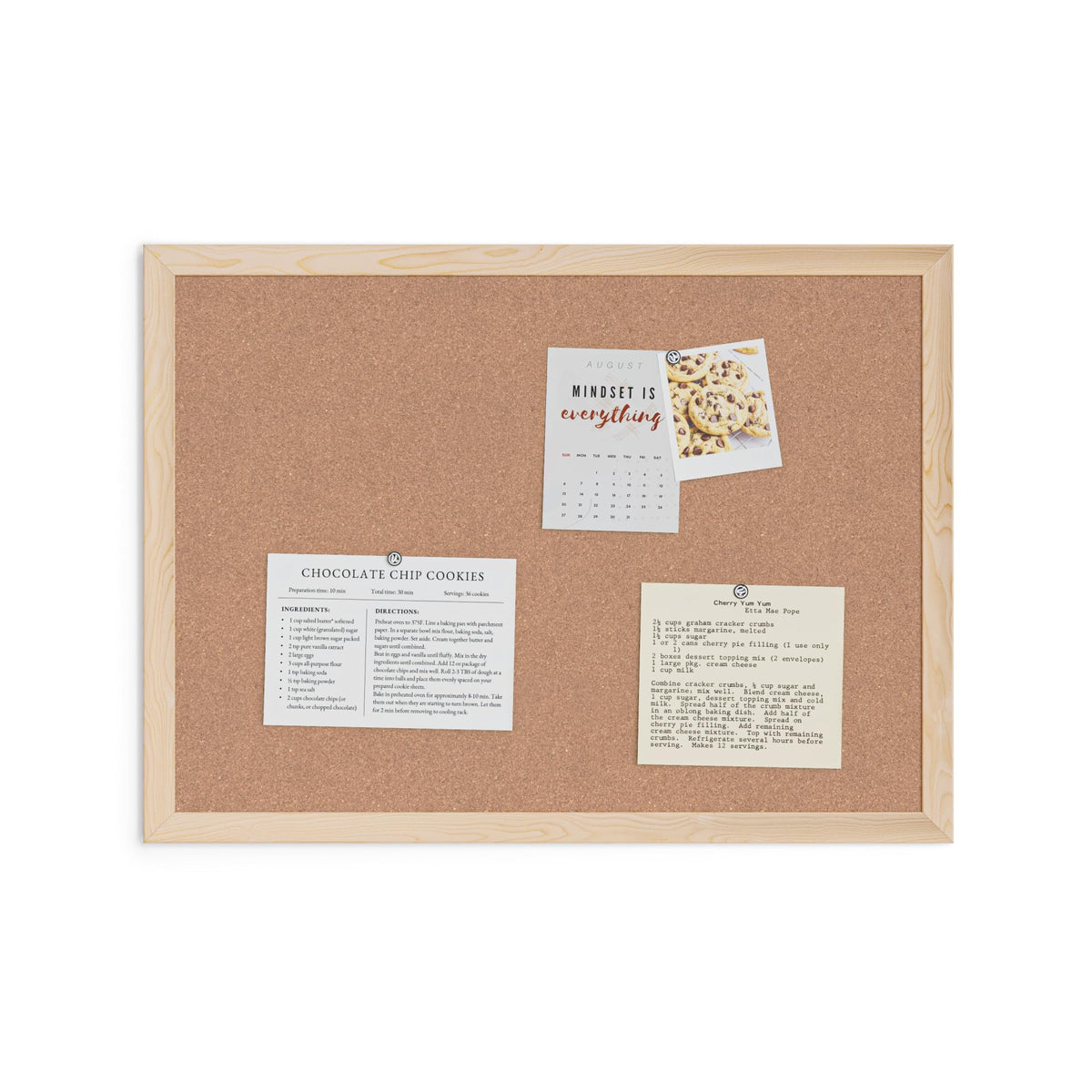 U Brands Cork Bulletin Board, 18" x 24" Inches, Light Birch Wood Frame (265U00-01)