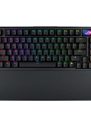 ASUS ROG Azoth Extreme Wireless Mechanical Gaming Keyboard 75% TKL, ROG NX Snow Linear Switches, PBT Keycaps, Aluminum Chassis, Carbon Fiber, Gasket Mount, Color OLED Screen, PC/Mac Support - Black