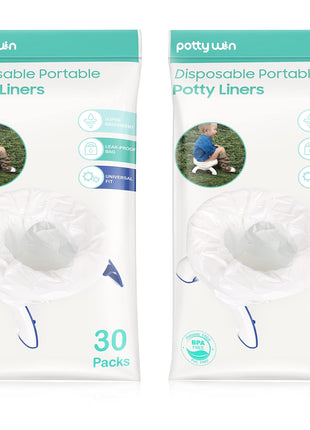 [60 Counts] Disposable Potty Liners compatible with OXO Tot 2-in-1 Go Potty, Universal Refill Bags for Toddler Travel