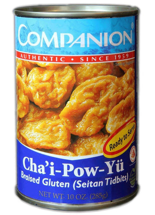 Companion - Braised Gluten Seitan Tidbits, 10 oz. Can (Pack of 6)