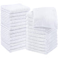 Utopia Towels Cotton Washcloths Set - 100% Ring Spun Cotton, Premium Quality Flannel Face Cloths, Highly Absorbent and Soft Feel Fingertip Towels (24 Pack, White)