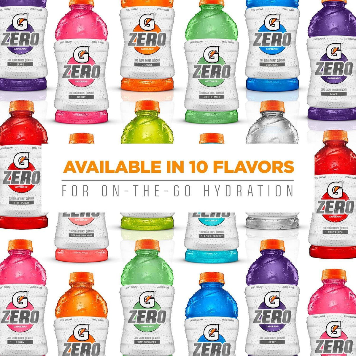 Gatorade G Zero Sports Drink, Glacier Freeze, Glacier Cherry, Berry Variety Pack, 12 Fl Oz (Pack of 18)
