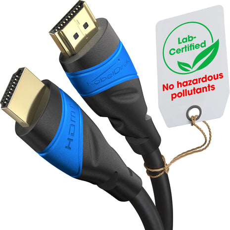 KabelDirekt – 8K & 4K HDMI Cable – 6ft – German Flexcore Technology | 10K, 8K@60Hz & 4K@120Hz, High Speed HDMI – for PS5, Xbox Series X/S, Switch 2, PC & Blu-ray – interference-free & flexible