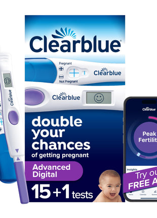 Clearblue Advanced Digital Ovulation Test Kit, 16 Count