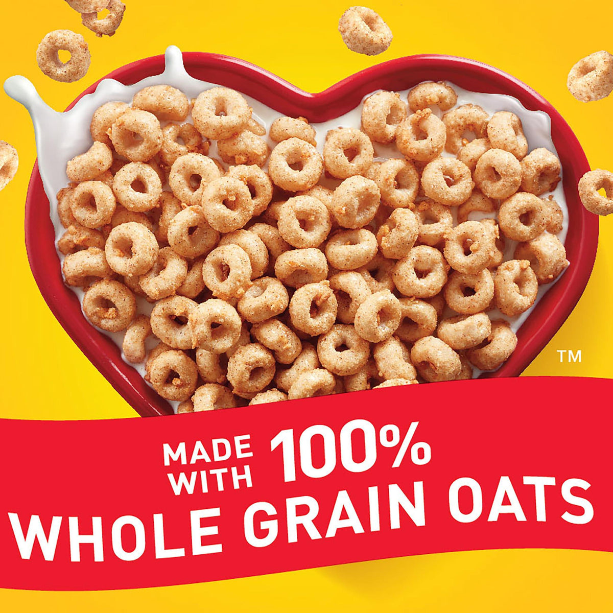 Apple Cinnamon Cheerios, Heart Healthy Gluten Free Breakfast Cereal, Made with Whole Grain Oats, Family Size, 19 oz