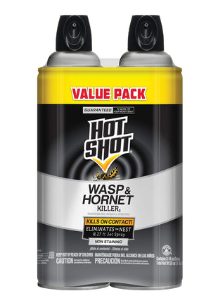 Hot Shot Wasp And Hornet Killer Aerosol, Up to 27-Foot Jet Spray, 14 Ounces, 2 Pack