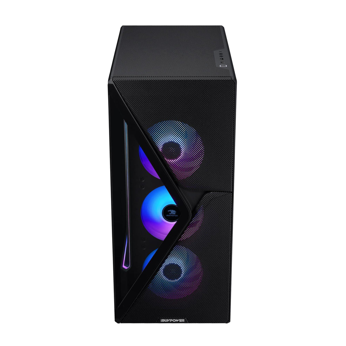 iBUYPOWER Slate MESH Gaming PC Desktop Computer (AMD Ryzen 7 9700X CPU, AMD Radeon RX 7800XT 16GB GPU, 32GB DDR5 Non-RGB 5200MHz RAM (16x2), 1TB NVMe SSD, WiFi Ready, Windows 11 Home) - SMA7R78XT02