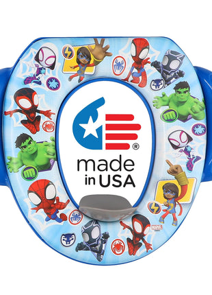 Spidey and His Amazing Friends "Team Up" Soft Potty Seat and Potty Training Seat - Soft Cushion, Baby Potty Training, Safe, Easy to Clean