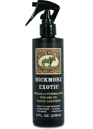 Bickmore Exotic 8oz - Specially Formulated Leather Spray Used to Clean Condition Polish and Protect Exotic Leathers & Reptile Skins