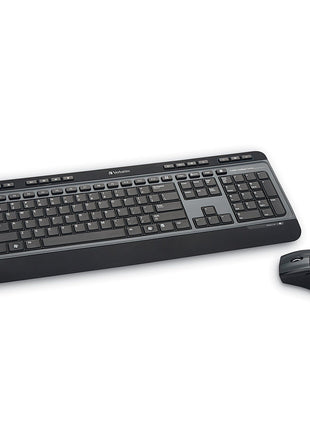 Verbatim 99788 Multimedia Wireless Mouse and Keyboard with 2.4GHz Nano Receiver, Black