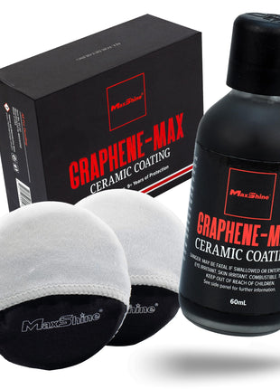 Maxshine Graphene-MAX Ceramic Coating 60mL | Universal Advanced Graphene & Ceramic Formula | Hydrophobic Car Coating with 9-Year Durability | High Gloss Finish & Professional Paint Protection