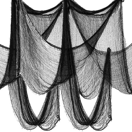 Yobbai 6 Pack Halloween Black Creepy Cloth   Halloween Decorations Clearance   30x72 Inch Spooky Fabric Cloth for Haunted House   Creepy and Spooky Halloween Decorations for Party Outdoor Or Indoor