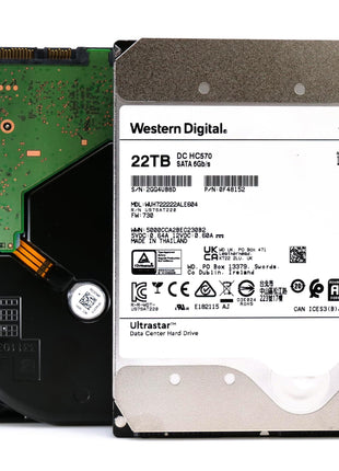 Western Digital HGST Ultrastar HC570 WUH722222ALE604 0F48152 22TB 7.2K RPM SATA 6Gb/s 512e Power Disable 3.5in Enterprise Hard Drive