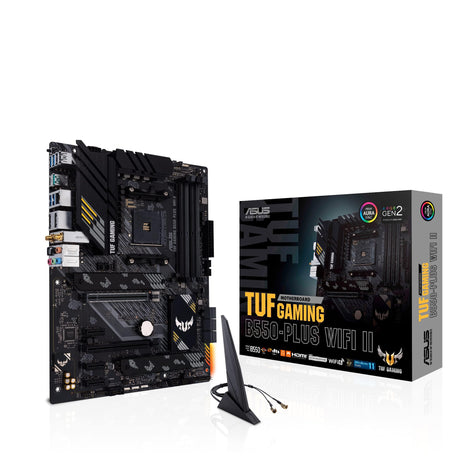 ASUS TUF Gaming B550-PLUS WiFi II AMD AM4 (3rd Gen RyzenTM) ATX Gaming Motherboard (PCIe 4.0, WiFi 6, 2.5Gb LAN, BIOS Flashback, USB 3.2 Gen 2, Addressable Gen 2 RGB Header and Aura Sync)