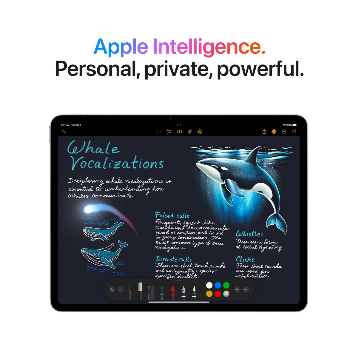 Apple iPad Air 11-inch with M3 chip Built for Apple Intelligence, Liquid Retina Display, 256GB, 12MP Front/Back Camera, Wi-Fi 6E, Touch ID, All-Day Battery Life — Starlight