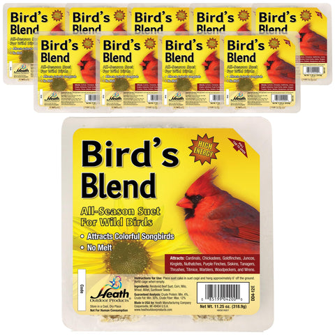 Heath Outdoor Products birds DD4-10 All Season High Energy Suet Cake, Case Of 10