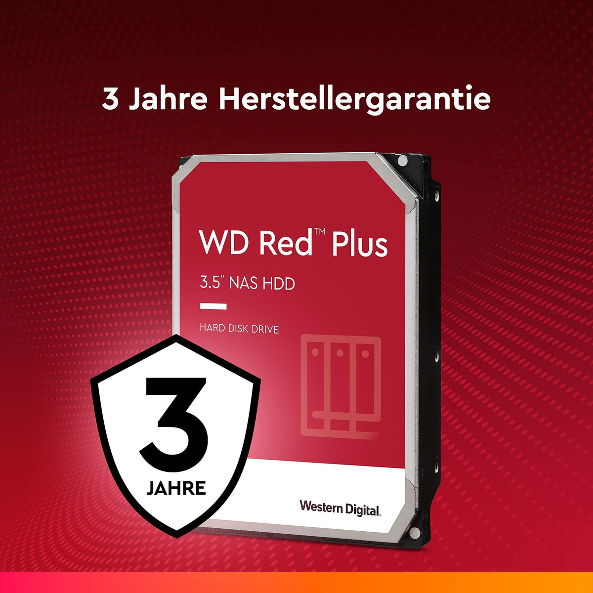 Western Digital 6TB WD Red Plus NAS Internal Hard Drive HDD - 5400 RPM, SATA 6 Gb/s, CMR, 256 MB Cache, 3.5" -WD60EFPX