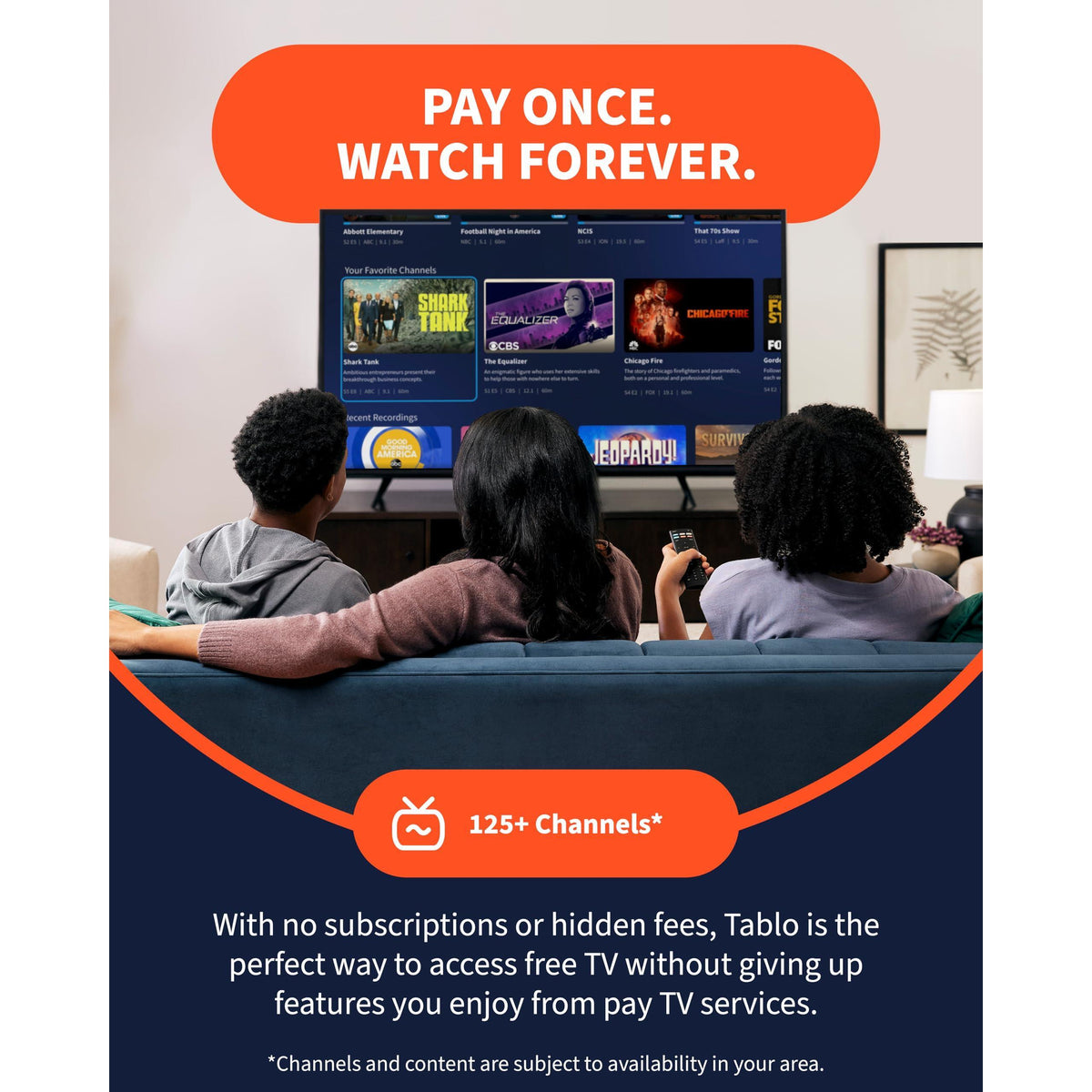 Tablo TV 4th Gen 2-Tuner Over-The-Air (OTA) DVR - Watch, Pause & Record Live TV, News, Sports & Movies Throughout Your Home Over Wi-Fi - Pairs w/Any TV Antenna - 50+ Hrs Recording - No Subscriptions