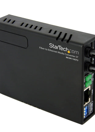 StarTech.com 10/100 Mbps Ethernet to Fiber Optic Media Converter - ST Multimode - 1310nm - 2km - Full/Half Duplex , TAA (MCM110ST2)