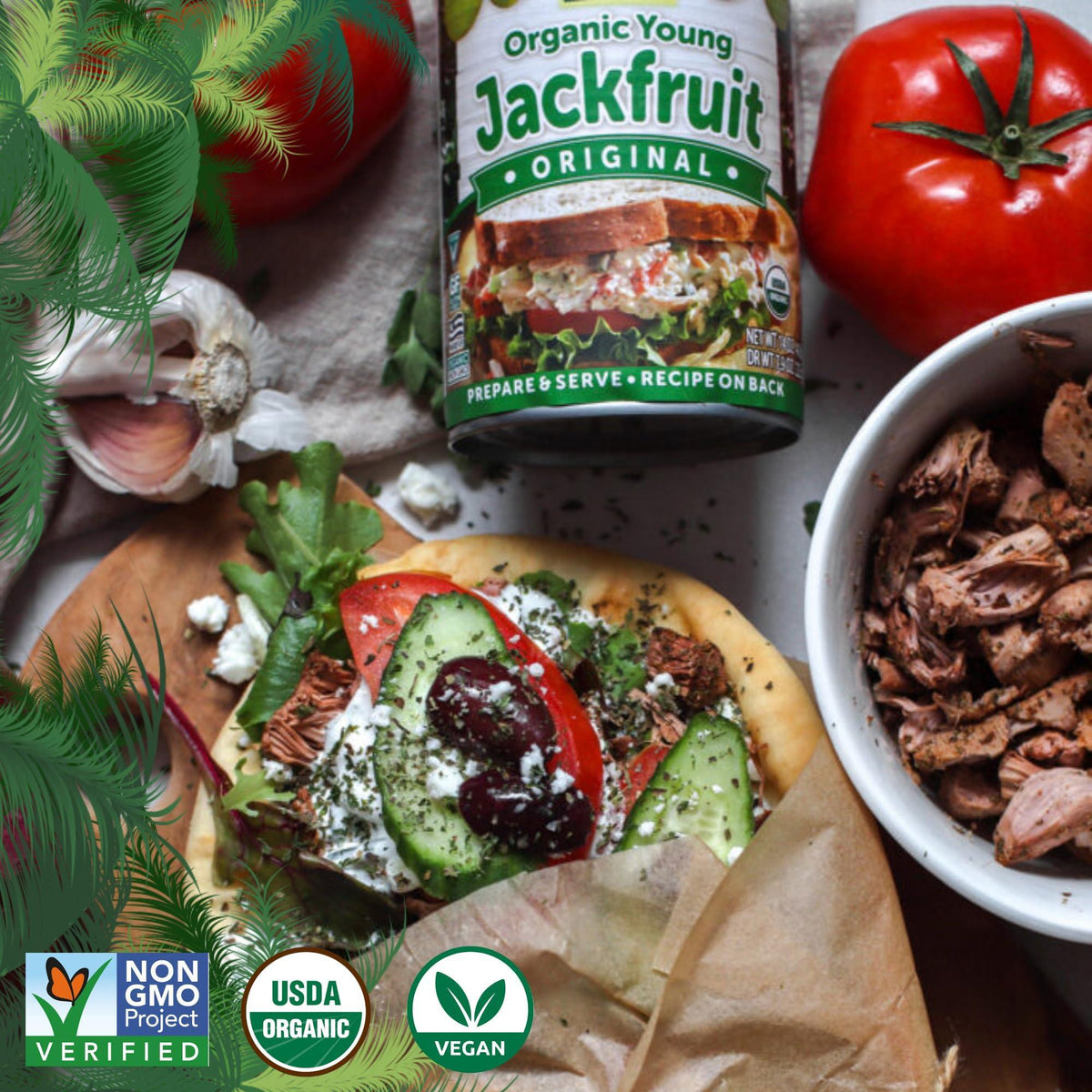 Native Forest Organic Young Jackfruit - Great Meatless Alternative, Plant Based Meat, Ideal Texture, Soy Free, Non-GMO Project Verified, USDA Organic - 6.1 Lb