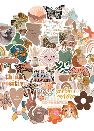 CAKOLINK Vintage Aesthetic Stickers 50 Pcs, Vinyl Waterproof Stickers for Water Bottles Laptop Phone Computer Guitar (1)