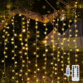suddus Curtain Lights for Bedroom, 200 Led Hanging String Light Outdoor, Fairy Curtain Lights Indoor for Christmas, Dorm, Wall, Backdrop, Window, Wedding, Party, Birthday Decor, Warm White