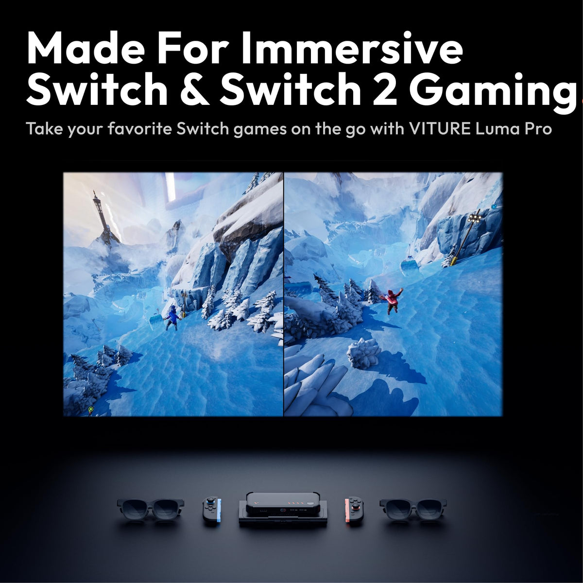 VITURE Pro Mobile Dock First-Ever Immersive XR Experience for Switch 2, Compatible with PS, Co-op Stream & Play, 2D/3D Content, fits Switch, Fire TV, HDMI Devices, for USB-C Display & XR/AR Glasses