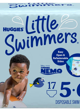 Huggies Little Swimmers Swim Diapers Size 5-6, 17 Count