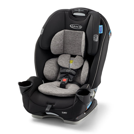 Graco Slimfit 3-in-1 Convertible Car Seat, Slim Car Seat with Space-Saving Design, Highback Booster Seat with 10-Position Headrest, Rear Facing and Forward Facing Carseat, Jarret