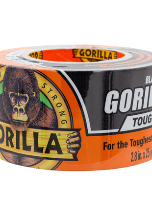 Gorilla Tape Tough & Wide, Black Tape, 2.88 inch x 25 yd (Pack of 1) - Heavy Duty and Weather Resistant for Indoor or Outdoor