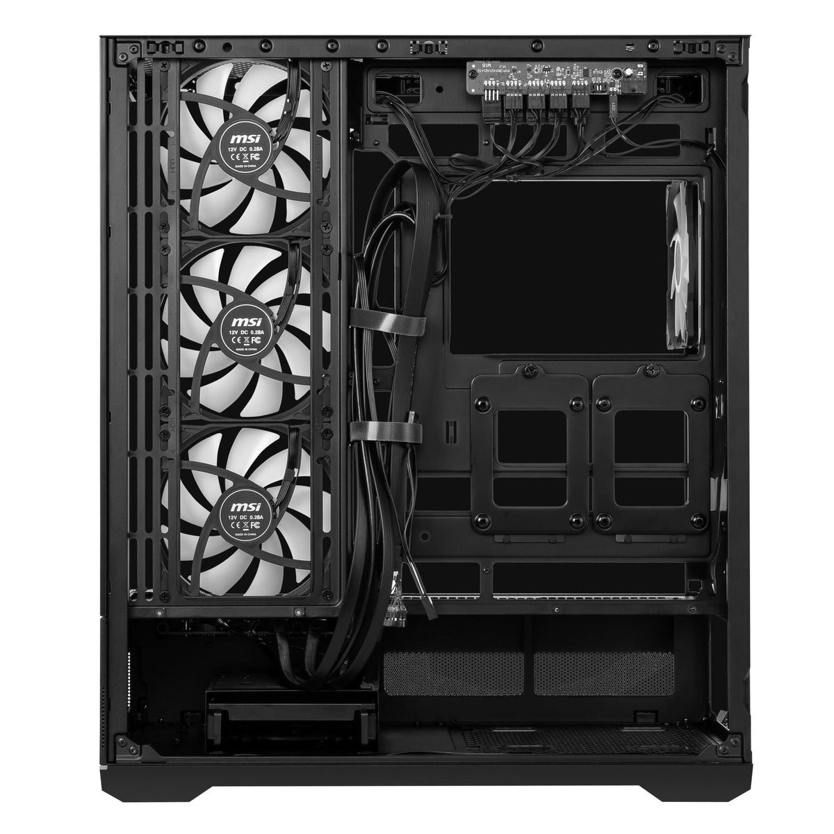 MSI MAG PANO 110R PZ - Mid-Tower Gaming PC Case - Tempered Glass Side Panel - 3 x 120mm ARGB Fans - Liquid Cooling Support up to 360mm Radiator - Mesh Panel for Optimized Airflow