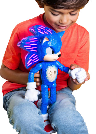 Sonic the Hedgehog 3 Ultimate Talking Sonic 12-Inch Figure, Features 30+ Iconic and Humorous Phrases and Sounds from the Movies, Light-Up Eyes and Quills
