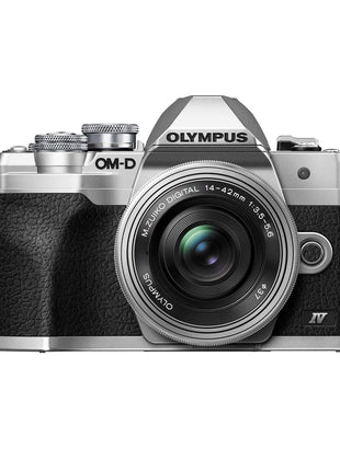OM SYSTEM Olympus E-M10 Mark IV Silver Micro Four Thirds System Camera M.Zuiko Digital ED 14-42mm F3.5-5.6 EZ kit 20MP Sensor 5-Axis Image Stabilization 4K Video Wi-Fi