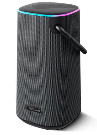 TREBLAB Portable Bluetooth Speaker with Handle - Loud 60W Stereo Sound with Deep Bass, 25H Playtime, Wireless Powerbank, RGB Lights, Dual Pairing, Waterproof - for Home Parties, Outdoor Pool, Golf