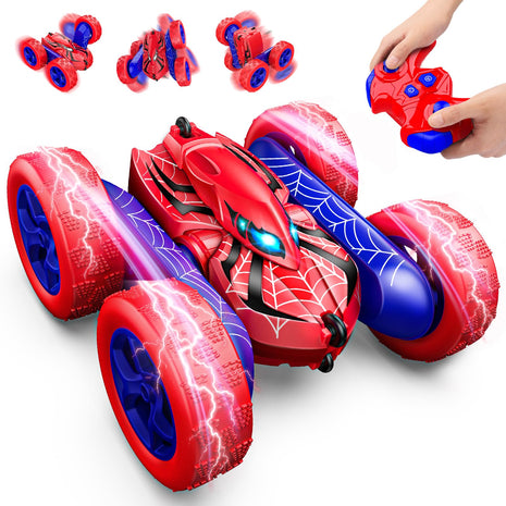 Excitobo Remote Control Car,RC Cars Boys Toys for 3 4 5 6 7 8 9 10 11 12 Year Old Boy Double Sided 360°Flip 4WD Rechargeable Drift RC Race Car Birthday Gifts Easter Basket Stuffers for Kids Age 3-12