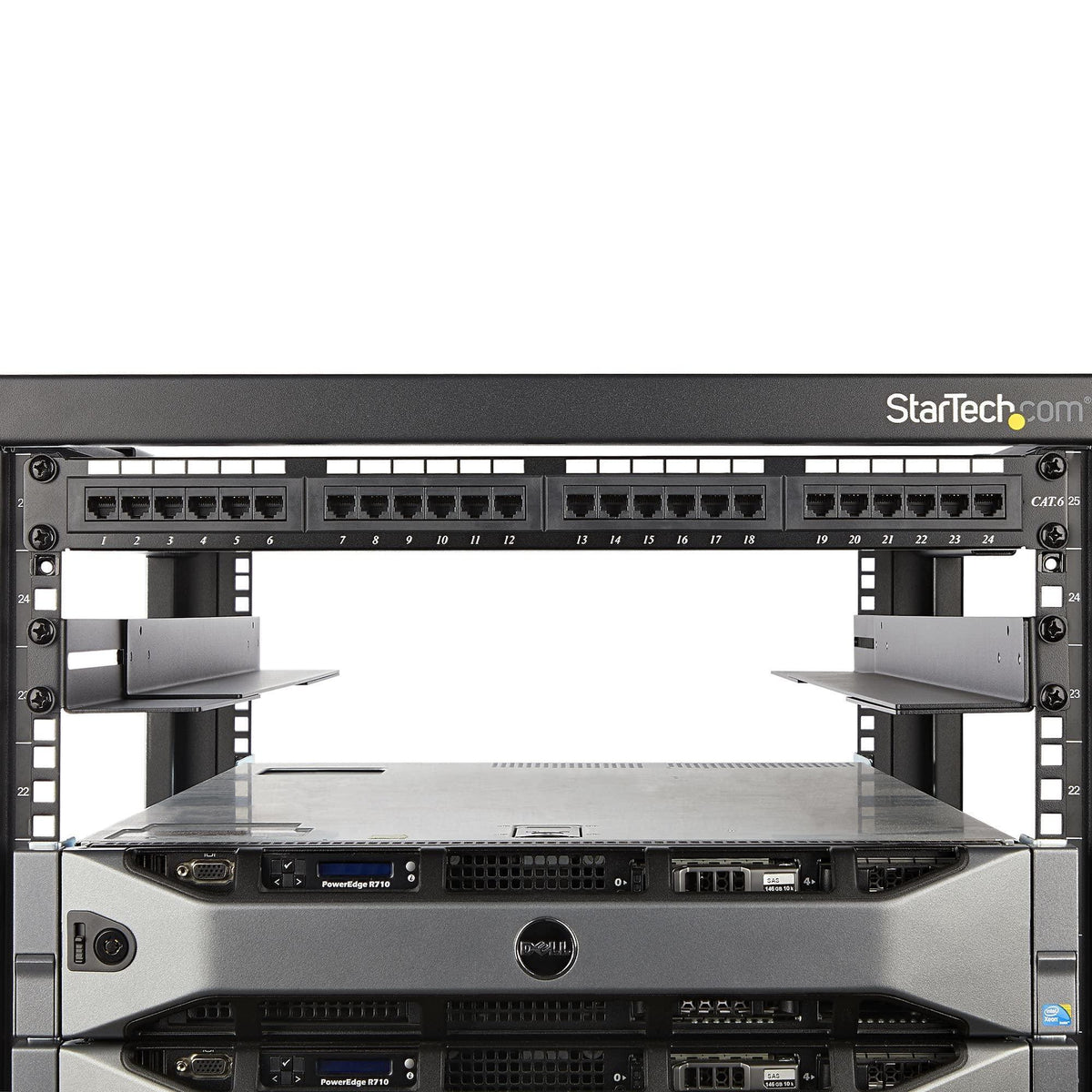 StarTech UNIRAILS1UB 1U 19-Inch Server Rack Rails 24-36-Inch Adjustable Depth/Universal 4 Post Network/Server/UPS Equipment Mounting Rack Mount Rail Kit