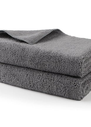 HOMEXCEL Professional Large Microfiber Car Drying Towels 2 Pack, Lint Free, Scratch Free, Highly Absorbent Drying Towel for Cars, SUVs, RVs, Trucks, and Boats,31 inch x 24 inch,Grey
