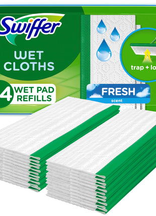 Swiffer Sweeper Wet Mopping Cloths, Mops for Floor Cleaning, Open Window Fresh, 24 Count