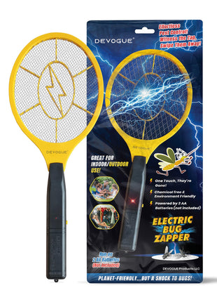 DEVOGUE® Electric Fly Swatter Bug Zapper Battery Operated Flies Killer Indoor & Outdoor Pest Control Mosquito Zapper and Insect Catcher Racket